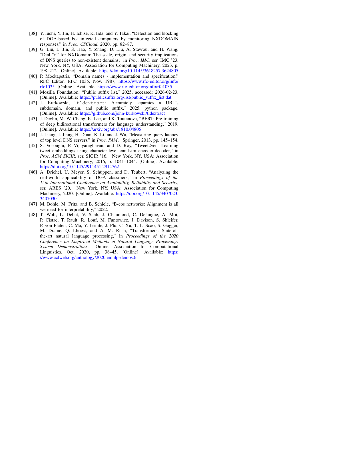 DRIFT: Drift-Resilient Invariant-Feature Transformer for DGA Detection — page 14