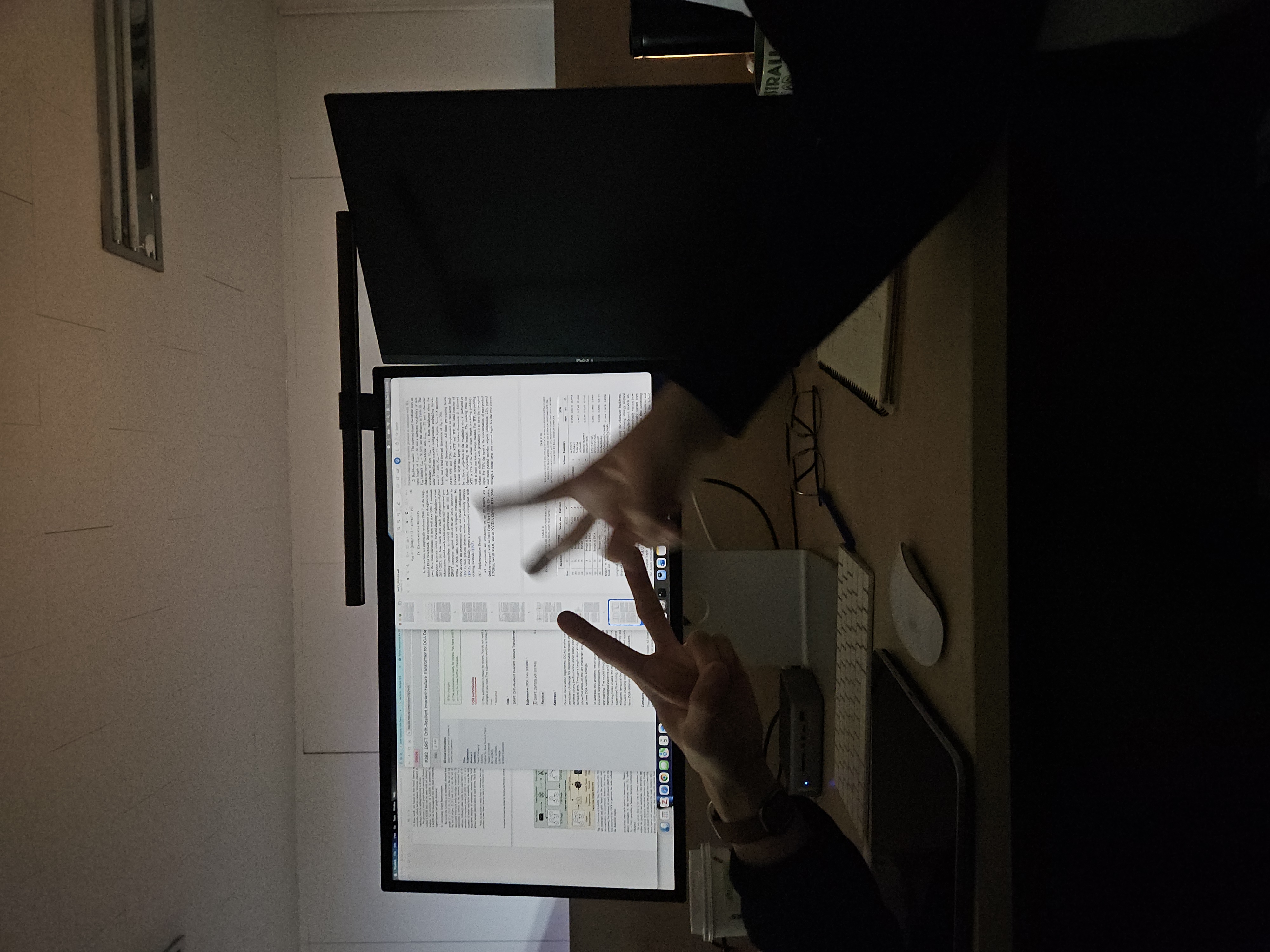 The paper open on the monitor on submission night.